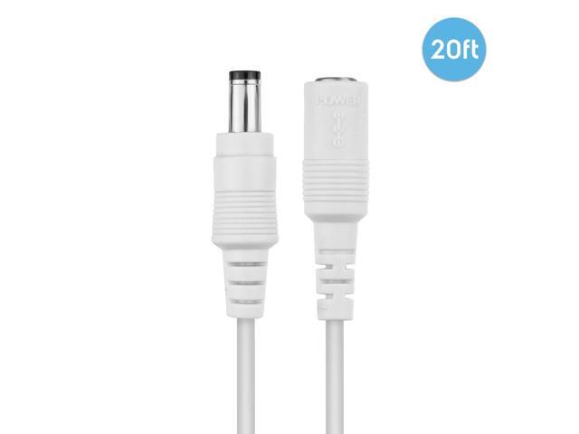 Amcrest Universal 12V DC Power Extension Cable (20ft) for Power Supply/Adapter / Outdoor Security Cameras, Compatible with All CCTV/IP Camera...