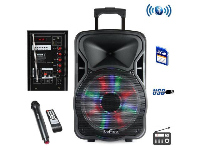 Befree Sound BFS-5800 15 in. Bluetooth Rechargeable Party Speaker with Illuminating Light