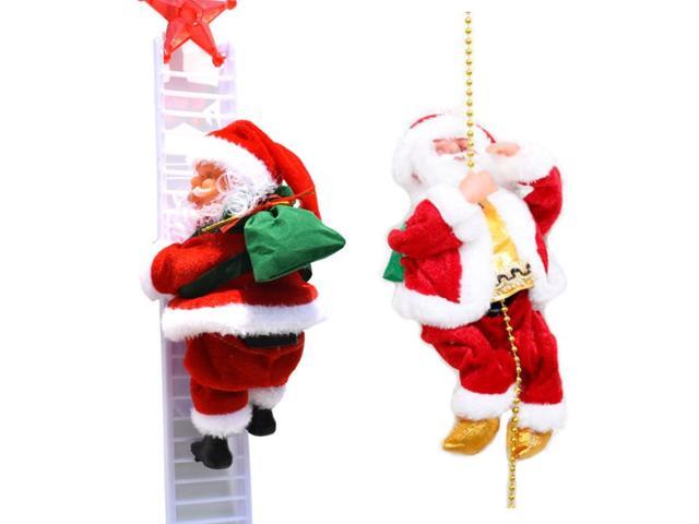 Electric climbing rope Santa Claus Christmas figurines ornaments Party Home Door Wall Decoration 2020 Christmas Gifts for kids