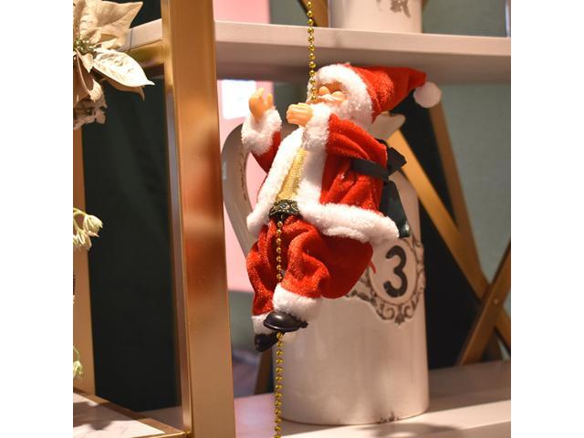 Electric climbing rope Santa Claus Christmas figurines ornaments Party Home Door Wall Decoration 2020 Christmas Gifts for kids