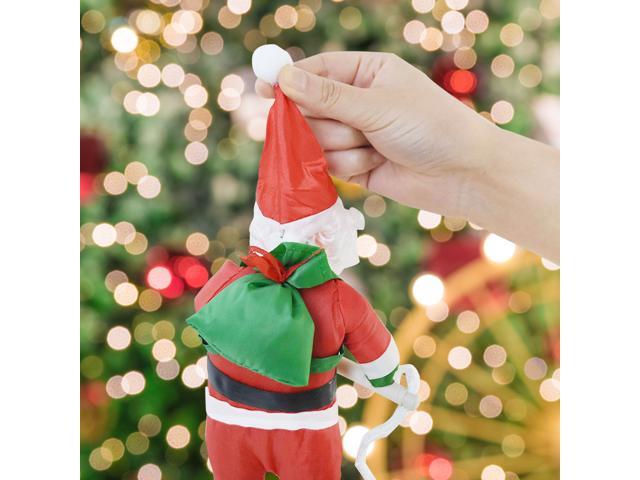 Electric climbing rope Santa Claus Christmas figurines ornaments Party Home Door Wall Decoration 2020 Christmas Gifts for kids