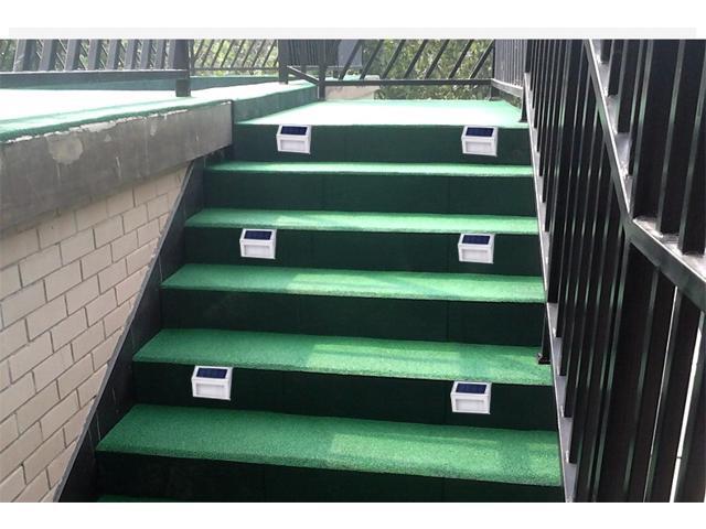 2 LED Outdoor Stainless Steel Solar Energy Light Garden Wall Stair Fences Pathway Lamp Spotlights