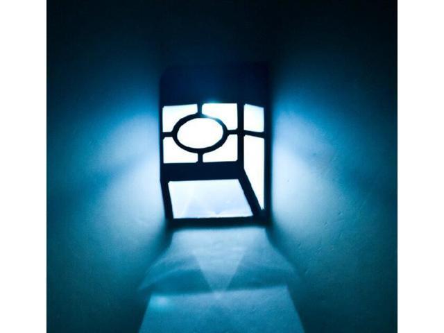 2 LED Outdoor Solar Power Wall Light Garden Path Yard Landscape Emergency Lamp