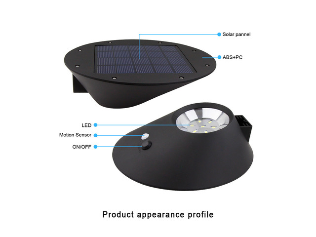 7 LED 2W Solar Motion Lights Outdoor Wall Garden Human Infrared Sensor Lamp