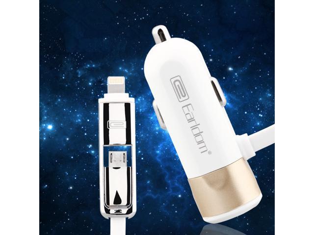 5V 3.4A Micro USB 8PIN Ports Car Charger Adaptor for iPhone Samsung Android Phone