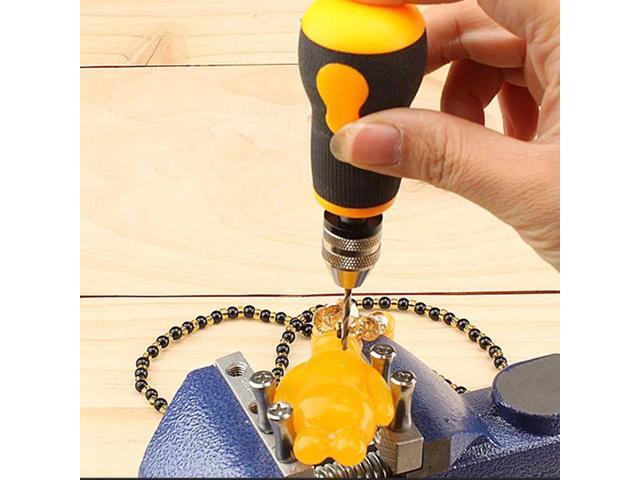 Mini Size Portable Small Hand Drill with 10pcs Twist Drill Bits Set Hand Tools
