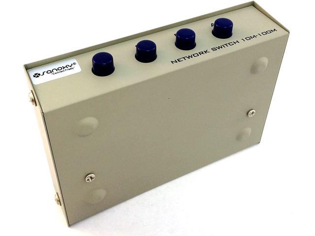 1 Input 4 Output 8P8C Manual RJ45 Network Sharing Switch