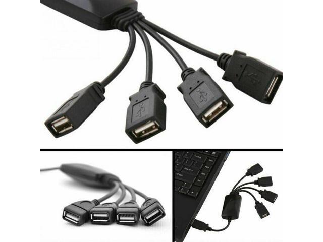 4 Port USB 2.0 High Speed Hub Octopus Splitter 480 Mbps for PC Laptop Notebook