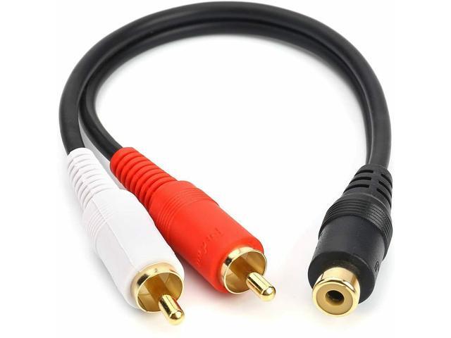 Premium RCA Audio Jack Cable Y Adapter Splitter