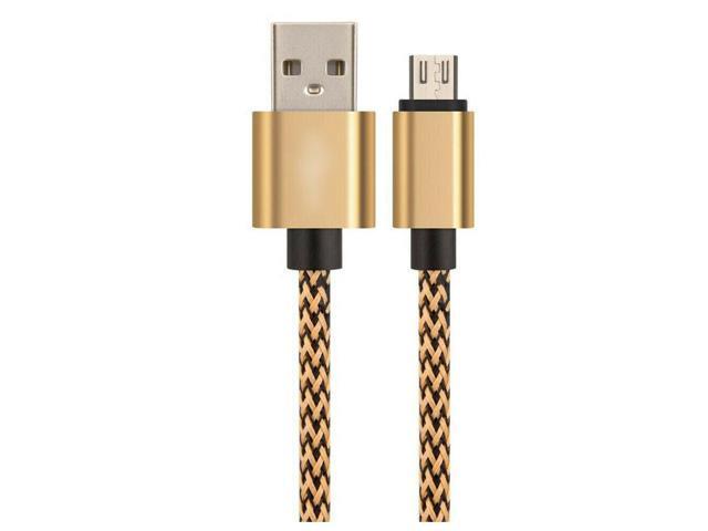 1M / 3FT Micro USB Fast Charger Data Sync Cable Cord (Gold)