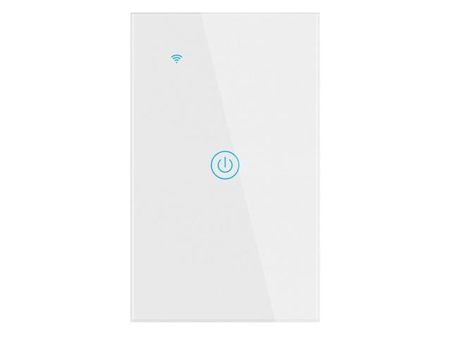 1 Gang WiFi Smart Wall Touch Light Switch Glass Panel For Alexa/Google APP