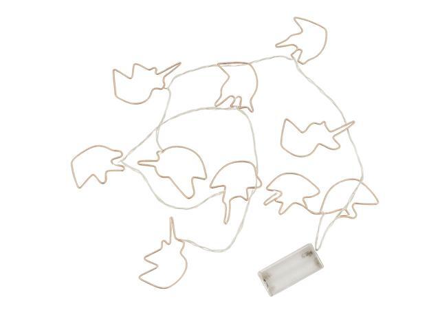 Elegani Rose Gold Unicorn String Lights 10 Warm White LED Lights on 4.5ft Cord Cute Nursery or Bedroom Décor for Kids, Teens, and Dorms