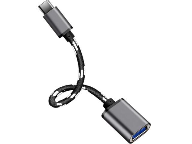 Type C USB-C 3.1 Male To USB 3.0 Type A Female OTG Converter Adapter Cord Cable (Gray)