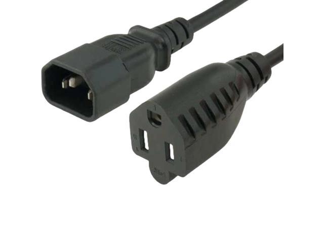 Sanoxy 1ft 18 AWG Monitor Power Adapter Cord (NEMA 5-15R to IEC320 C14)