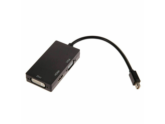 Mini DisplayPort Thunderbolt Male To DVI D HDMI VGA Adapter Converter