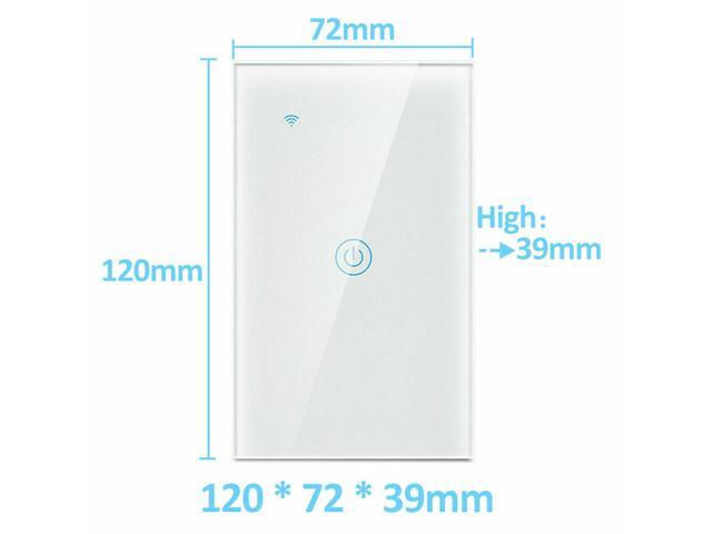 4 Gang WiFi Smart Wall Touch Light Switch Glass Panel For Alexa/Google APP