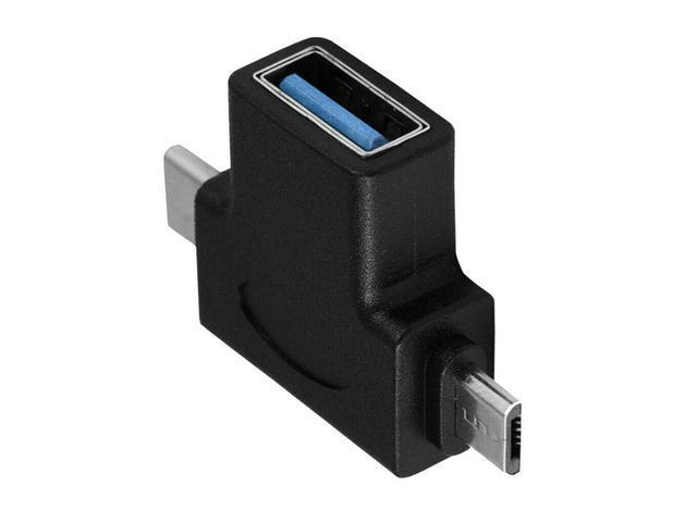 Sanoxy All-in-1 USB3.0 Female to Micro USB OTG Male and USB type C Male Connector Adaptor