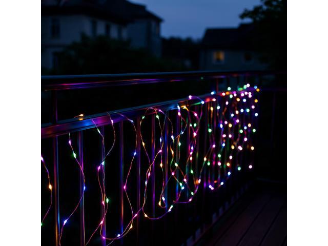 Elegani 300 LED Curtain String Lights 9.8ft x 9.8ft Copper Wire, 8 Lighting Modes, Plug-In, Indoor/Outdoor Fairy Lights for Wall, Window, Party,...