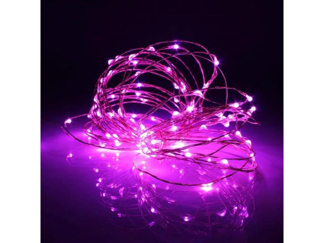 Elegani 100 LED Silver Copper Fairy String Lights 33ft Plug-In with 4' Spacing, Flexible Wire, Indoor/Outdoor Decorative Lighting for Bedroom,...