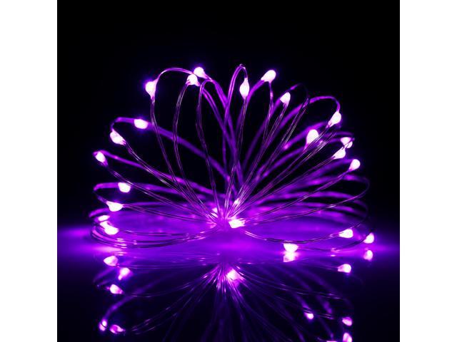 Elegani 100 LED Silver Copper Fairy String Lights 33ft Plug-In with 4' Spacing, Flexible Wire, Indoor/Outdoor Decorative Lighting for Bedroom,...