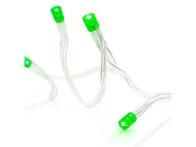 Elegani 100 LED String Lights with Flexible Clear Wire Indoor/Outdoor, 33ft, Waterproof, Energy Efficient, Plug-In, Holiday & Party Lighting-Green