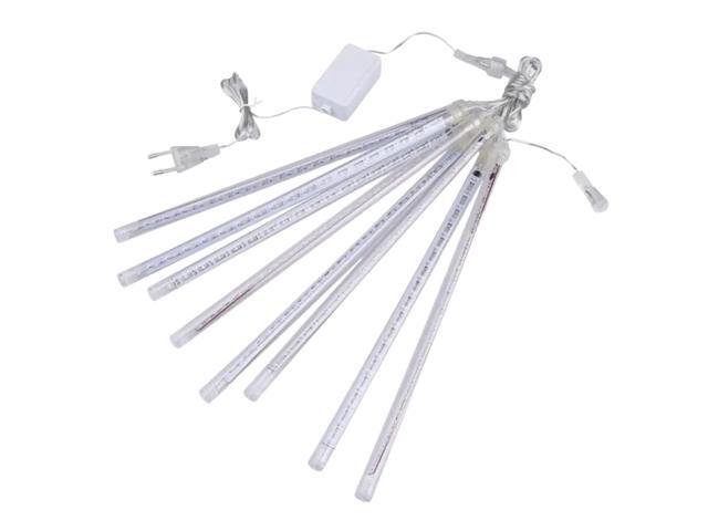 Elegani 8-Tube 50cm Red Snowfall LED Meteor Lights 8ft Plug-In, 240 LEDs, Connectable, Indoor/Outdoor Decorative Lighting for Holiday, Tree, and...