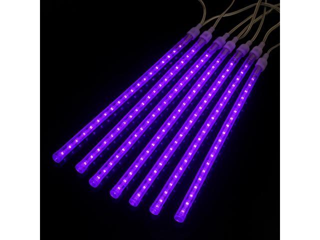Elegani 8-Tube Snowfall Lights 50cm Purple LED Meteor Shower Lights, Indoor/Outdoor, Waterproof, Plug-In, Holiday & Party Decoration