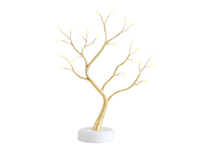 Elegani 60 LED Warm White Tree Lights Bulbs 20' Height, Flexible Branches, Indoor Decorative Lighting for Holiday, Wedding, Party, and Home Décor