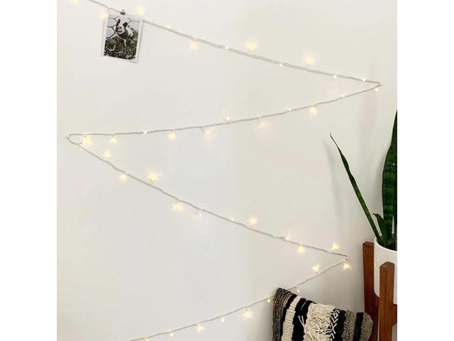 Elegani 100 LED White String Lights 32ft Black Wire, 8 Lighting Modes, Indoor/Outdoor Plug-In Fairy Lights for Christmas, Parties, Bedroom, Patio...