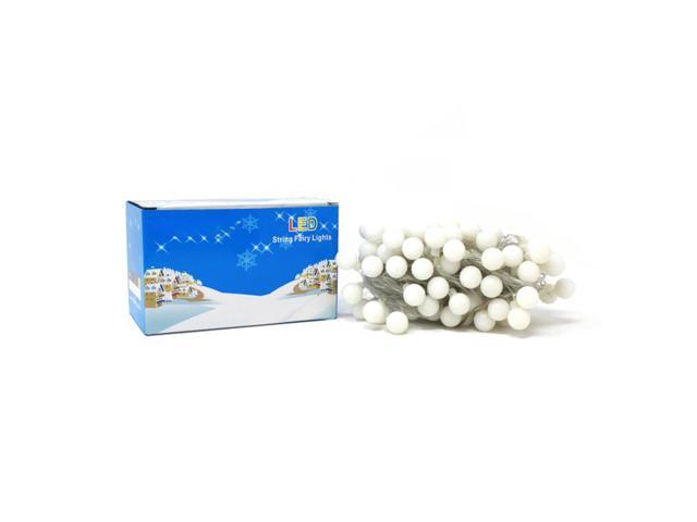Elegani 100 LED White String Light Bulbs with Connector 32ft Plug-In, 8 Lighting Modes, Indoor Decorative Lighting for Holiday, Party, and Home Décor