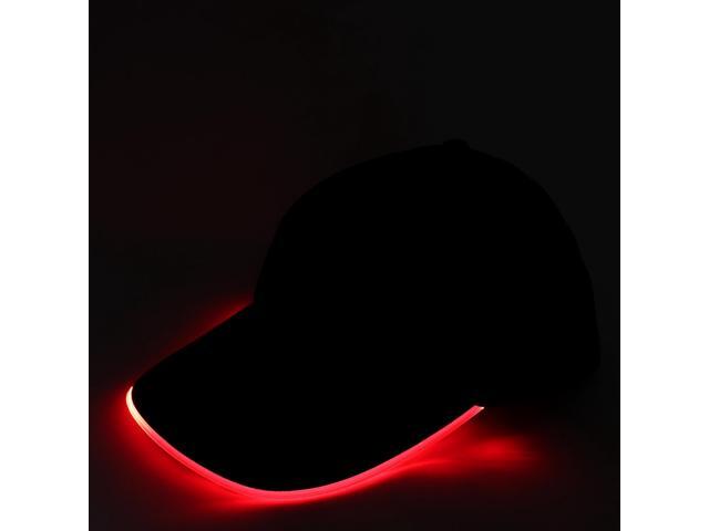 Elegani Night Runner LED Glow Hat Red Light Up Baseball Cap with Adjustable Fit & 3 Light Modes