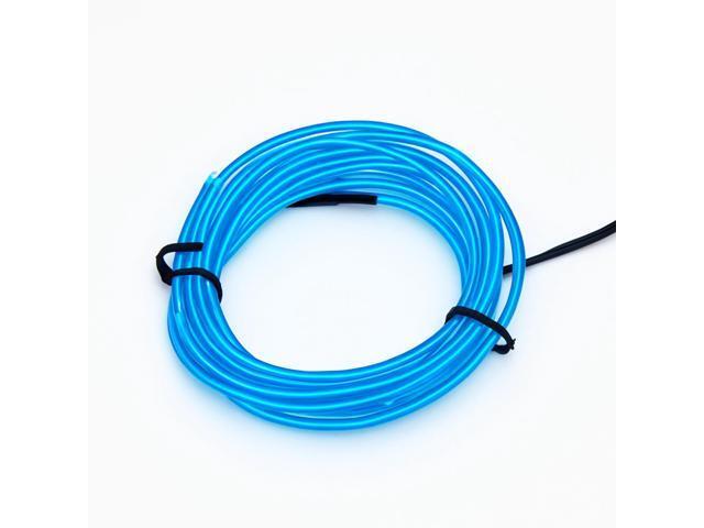 Elegani 6FT Wearable Neon Glow String Light with Clip Flexible Nighttime Safety & Party Decoration-Blue