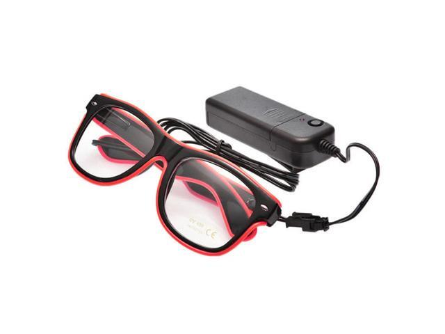 Elegani Pink LED Glow Glasses Light Up Party Eyewear for Festivals, Birthdays & Night Events
