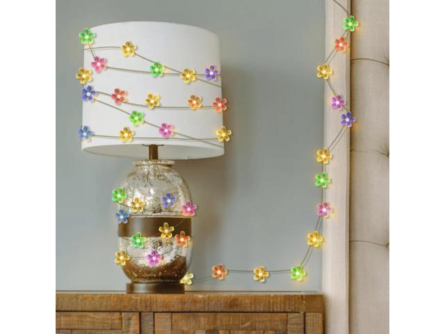 Elegani Super Pack-Cherry Blossom Flower LED String Lights 20 Warm White LEDs, 9.5ft Indoor Floral Decor, 12 Pack Display