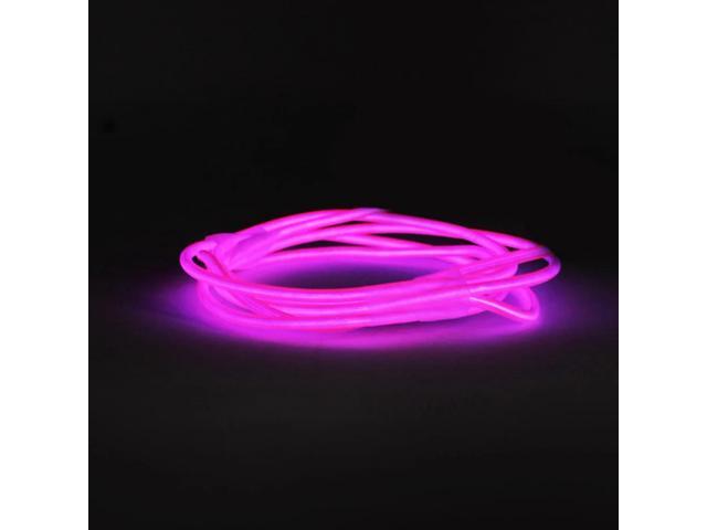 Elegani 6FT Wearable Neon Glow String Light with Clip Flexible Nighttime Safety & Party Decoration-Pink