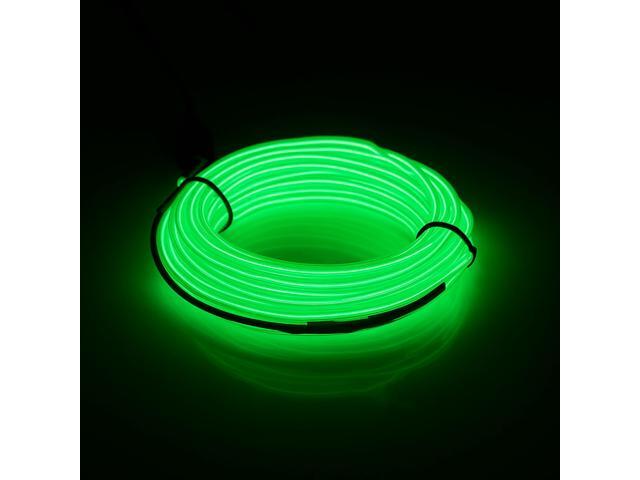 Elegani 6FT Wearable Neon Glow String Light with Clip Flexible Nighttime Safety & Party Decoration-Lime Green