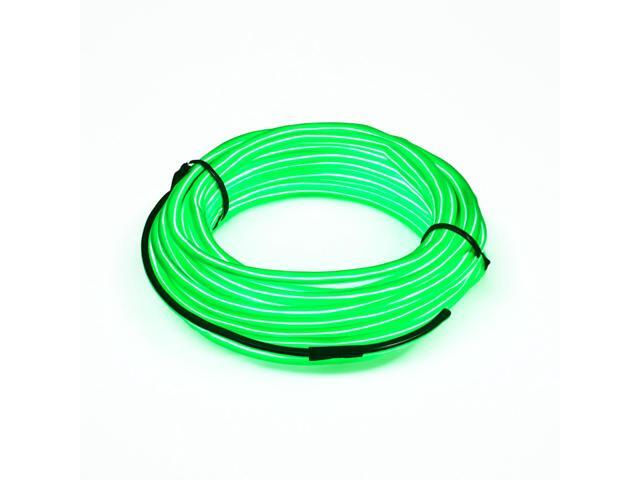 Elegani 6FT Wearable Neon Glow String Light with Clip Flexible Nighttime Safety & Party Decoration-Lime Green