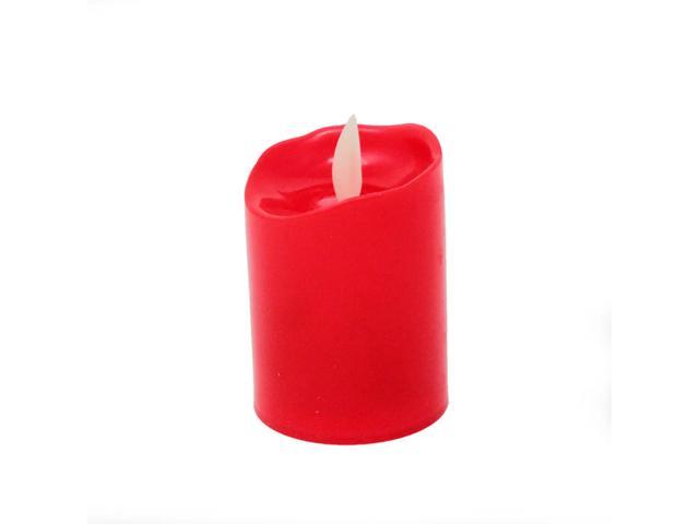 Elegani Small Flameless LED Candle 12 Pack 2.75' Red Tealight Flickering Lights for Indoor Decor, Events, Holidays