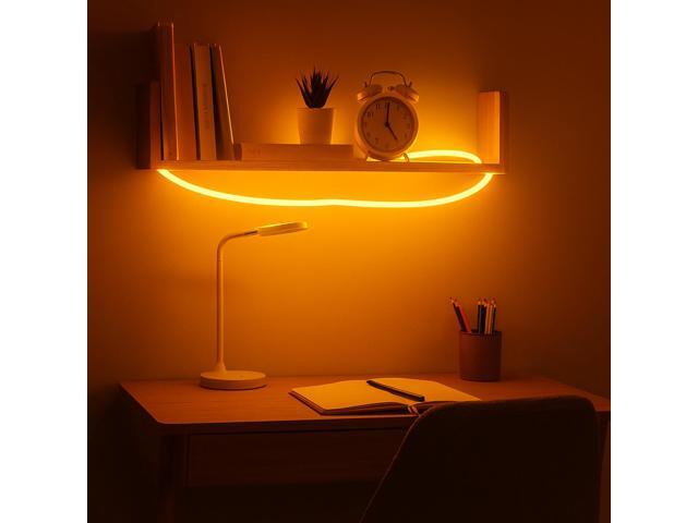 Elegani 6FT Wearable Neon Glow String Light with Clip Flexible Nighttime Safety & Party Decoration-Yellow