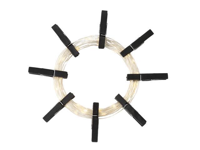 Elegani 36 LED Matte Black Photo Clip String Light 13FT Display Light with Warm White Glow for Bedroom, Wall Décor, Dorm, Headboard or Office