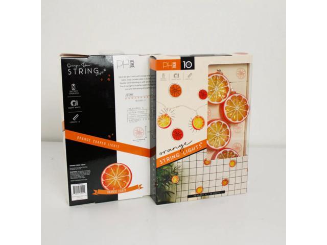 Elegani 10 LED Orange String Lights Warm White Glow for Holiday and Everyday Décor
