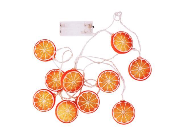 Elegani 10 LED Orange String Lights Warm White Glow for Holiday and Everyday Décor