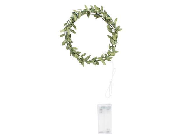 Elegani 20 LED Leaf Vine Fairy Lights 7.8ft Green Copper Wire String Light for Indoor Outdoor Decor