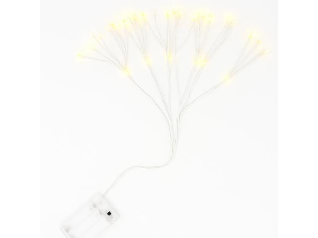 Elegani 80 LED Dandelion String Light Bendable Silver Copper Flower Fairy Light for Vase, Decor & Events Warm White