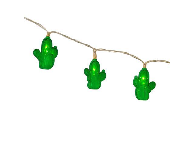 Elegani 10 LED Cactus String Lights Warm White Decorative Fairy Lights for Bedroom, Dorm, Patio or Party Décor 3.5 ft Lighted Length with Clear...