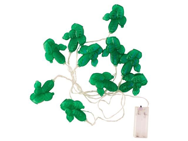 Elegani 10 LED Cactus String Lights Warm White Decorative Fairy Lights for Bedroom, Dorm, Patio or Party Décor 3.5 ft Lighted Length with Clear...