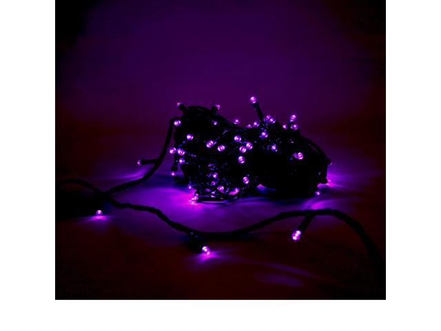 Elegani 100 LED Blue String Lights with Connector Green Wire, 22 Ft Plug-in Indoor Outdoor Waterproof Holiday Lighting