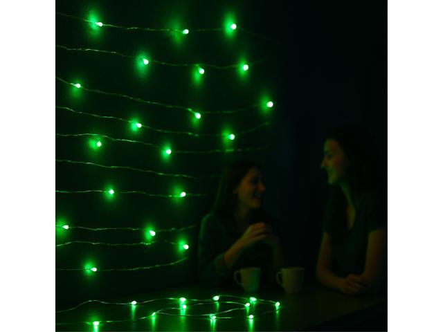 Elegani 100 LED Silver Copper Fairy String Lights 33ft Plug-In with 4' Spacing, Flexible Wire, Indoor/Outdoor Decorative Lighting for Bedroom,...