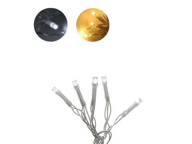 Elegani 10 LED Clear Cable String Lights 3ft Mini Fairy Lights with Clear Wire, Warm White Indoor Decorative Lighting for Crafts, Bedroom, and...