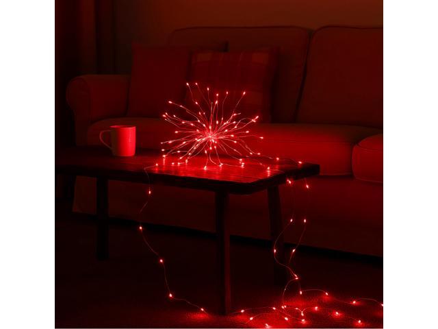 Elegani 100 LED Silver Copper Fairy String Lights 33ft Plug-In with 4' Spacing, Flexible Wire, Indoor/Outdoor Decorative Lighting for Bedroom,...